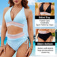 🩷HOT SALE 49% DISCOUNT🩷Patchwork Bikini V Neck 2-Piece Set 👙