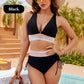 🩷HOT SALE 49% DISCOUNT🩷Patchwork Bikini V Neck 2-Piece Set 👙