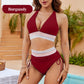🩷HOT SALE 49% DISCOUNT🩷Patchwork Bikini V Neck 2-Piece Set 👙