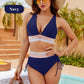 🩷HOT SALE 49% DISCOUNT🩷Patchwork Bikini V Neck 2-Piece Set 👙