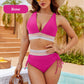 🩷HOT SALE 49% DISCOUNT🩷Patchwork Bikini V Neck 2-Piece Set 👙