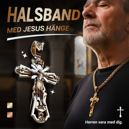 ✨🔥 KÖP 2 - FÅ 1 GRATIS! ⏳ Sankt Jesus-hänge - Elegant design i rostfritt stål, symbol för tro och skydd, perfekt som present 📿✨