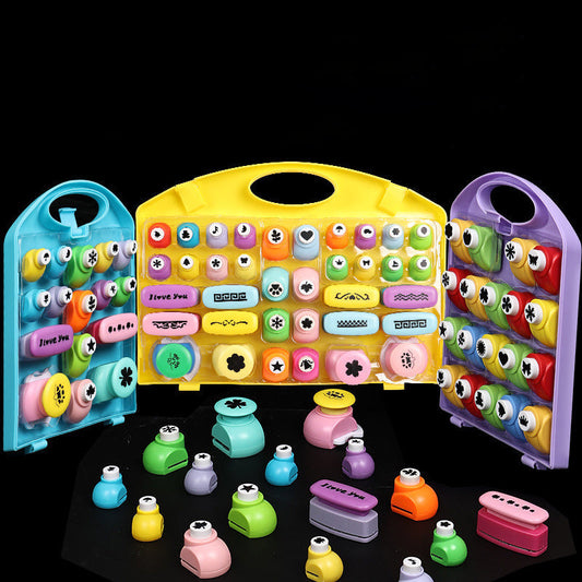 ✂️🌸⭐Barn DIY Blompress Set - Stor Präglingsmaskin & Stämplar🎁