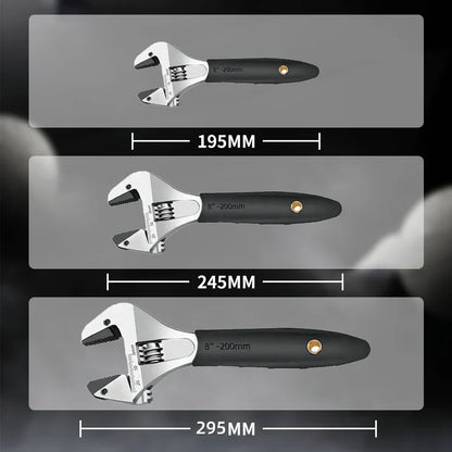 💥Multifunctional Wide Jaw Ratchet Adjustable Wrench