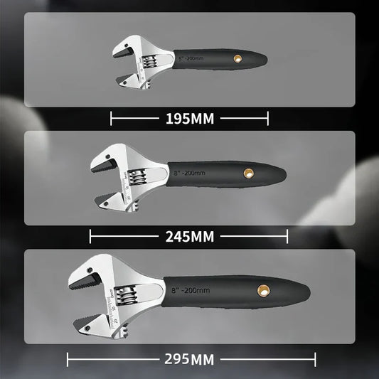 💥Multifunctional Wide Jaw Ratchet Adjustable Wrench