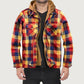 [Warm gift] Quilted lined plaid jacket with hood for men