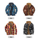 [Warm gift] Quilted lined plaid jacket with hood for men
