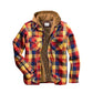 [Warm gift] Quilted lined plaid jacket with hood for men