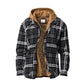 [Warm gift] Quilted lined plaid jacket with hood for men