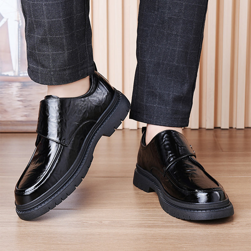 Men’s Business Casual Black Artificial Leather Shoes