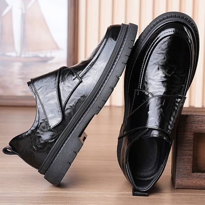 Men’s Business Casual Black Artificial Leather Shoes