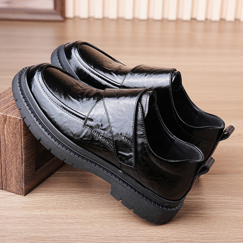 Men’s Business Casual Black Artificial Leather Shoes