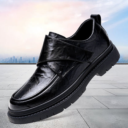 Men’s Business Casual Black Artificial Leather Shoes