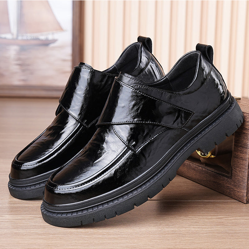 Men’s Business Casual Black Artificial Leather Shoes