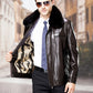 Men's Vintage Lapel Full Zip Jacket