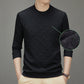 Men's Solid Color Jacquard Crew Neck Sweatshirt