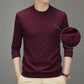 Men's Solid Color Jacquard Crew Neck Sweatshirt