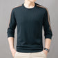 Men's Crew Neck Long Sleeve Sweatshirt with Stripe Detail