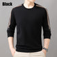 Men's Crew Neck Long Sleeve Sweatshirt with Stripe Detail