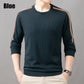 Men's Crew Neck Long Sleeve Sweatshirt with Stripe Detail