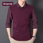 Men's Faux Two-Piece Plush -Lined Shirt with Knit Vest