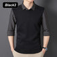 Men's Faux Two-Piece Plush -Lined Shirt with Knit Vest