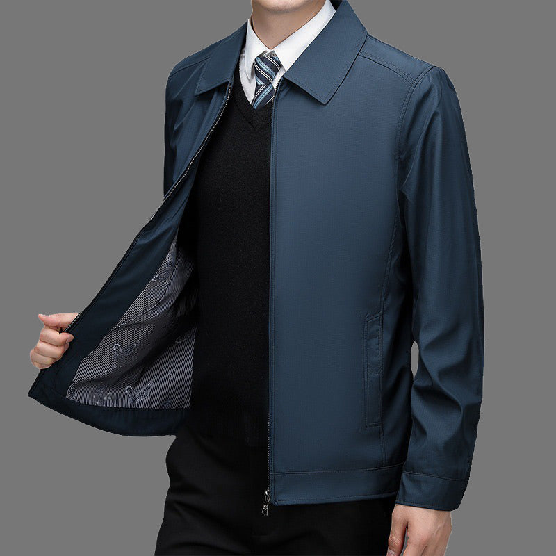 Men's Windproof Lapel Zipper Jacket