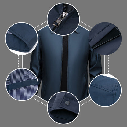 Men's Windproof Lapel Zipper Jacket