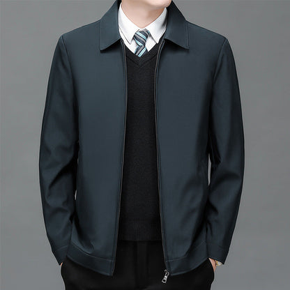 Men's Windproof Lapel Zipper Jacket