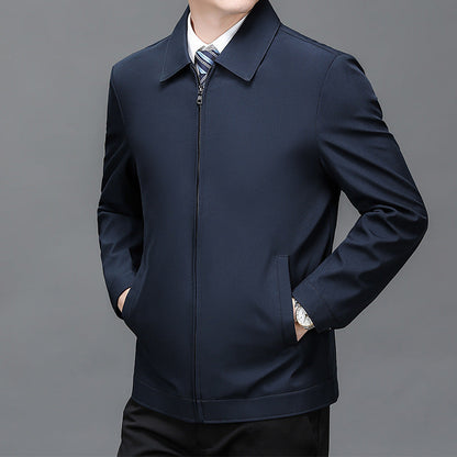 Men's Windproof Lapel Zipper Jacket