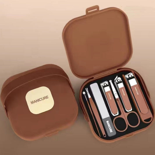 🔥Exclusive 50% OFF - Limited Time Only!🔥 Splash-Proof Portable 7-PCS Nail Clipper Manicure Set