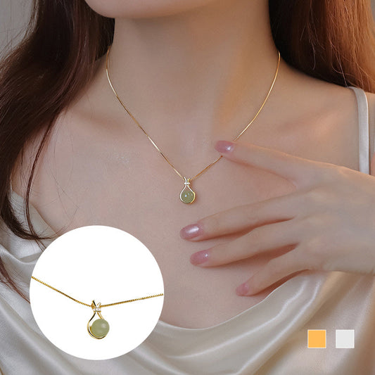 ✨Lucky gift for mom✨Elegant Hetian Jade Pendant Necklace