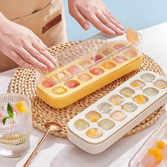 Easy Release Ice Cube Tray with Lid & Bin