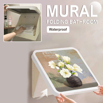 Punch-Free Waterproof Folding Bathroom Mural Organizer
