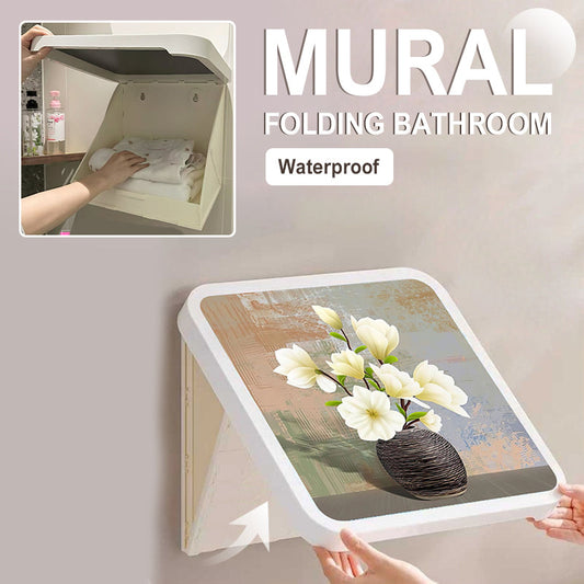 Punch-Free Waterproof Folding Bathroom Mural Organizer