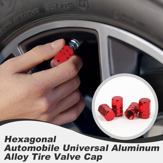 Hexagonal Automobile Universal Aluminum Alloy Tire Valve Cap