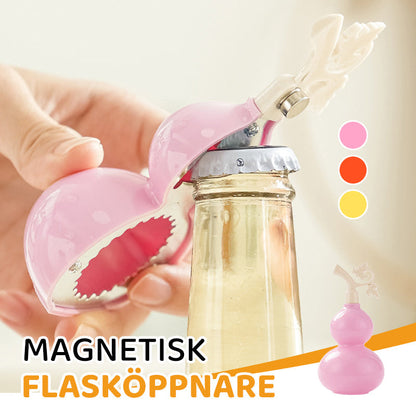 Multifunktionell kalebassformad magnetisk flasköppnare