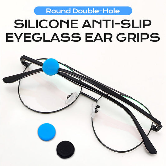Runda dubbelhålade halkskydd för glasögonöron av silikon