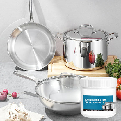 🧽 HET FÖRSÄLJNING - KÖP 3 FÅ 2✨Kraftfull Bränd Restborttagare Pasta för Köksredskap🔥Giftfri Formula med Mikropolering för Kastruller, Pannor & Grillar🍳