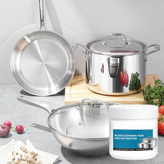 🧽 HET FÖRSÄLJNING - KÖP 3 FÅ 2✨Kraftfull Bränd Restborttagare Pasta för Köksredskap🔥Giftfri Formula med Mikropolering för Kastruller, Pannor & Grillar🍳