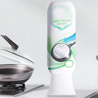 Kraftfull film av brända rester för köksredska