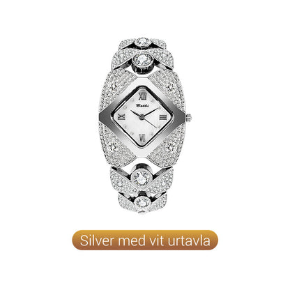 ⏳ Tidsbegränsat Erbjudande💎 Retro Kvartsur för Damer, Glittrande med Swarovski Kristaller✨