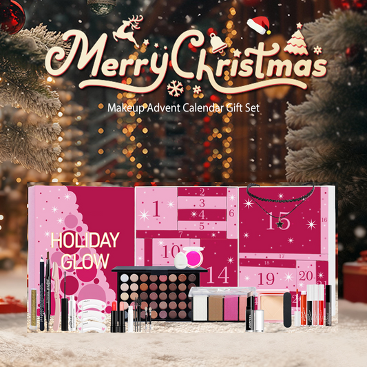 💝Bästa gåvan💝【Sminkadventskalender presentset】 ✨ - Allt-i-ett-kit med 40-färgs ögonskuggspalett och dagliga överraskningar! 💄
